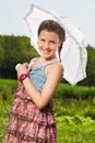 Beautiful girl with umbrella