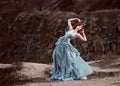 Beautiful girl walking in nature Royalty Free Stock Photo