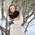 Beautiful girl winter portrait Royalty Free Stock Photo