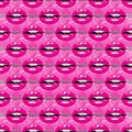 Beautiful girlish pattern with lips