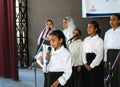 Beautiful Girls Choir coral singing Royalty Free Stock Photo