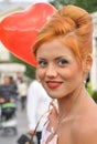 girls in wedding dresses at the festival of brides in Yalta on the 3rd of October 2011. Ukraine