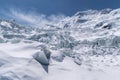 Beautiful glacier against a blue sky