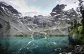 A beautiful glacier-fed lake in Canada. Royalty Free Stock Photo