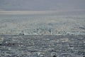 Glacier and glacial ice floating in glacial lagoon, Jokursarlon lagoon, Iceland