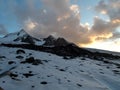 Beautiful glacier hike and clim to Weisskugel mountain Royalty Free Stock Photo