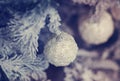 Beautiful glass ball on the Christmas tree