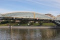 Beautiful glass bridge in Moscow Royalty Free Stock Photo