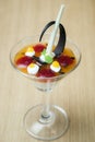 Beautiful glass with chocklate dessert food item Royalty Free Stock Photo