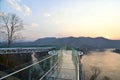 Beautiful Glass sky walk at Viewpoint new landmark Thailand skywalk, at Phra Yai Phu Khok Ngio Chiang Khan district, Loei Province