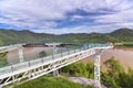 Beautiful Glass sky walk at Viewpoint new landmark Thailand skywalk, at Phra Yai Phu Khok Ngio Chiang Khan district, Loei Province