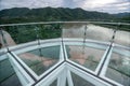 Beautiful Glass sky walk at Viewpoint new landmark Thailand skywalk, at Phra Yai Phu Khok Ngio Chiang Khan district, Loei Province Royalty Free Stock Photo