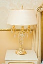 Beautiful glass table lamp Royalty Free Stock Photo