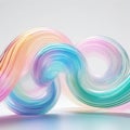 Transparent tubes of unusual shapes in pastel colors