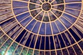 A beautiful glass window dome background. Architecture and design Royalty Free Stock Photo