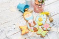 Beautiful glazed Easter cookies