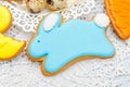 Beautiful glazed Easter cookies - bunny