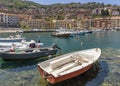 Beautiful glimpse of the seaside village of Porto Santo Stefano, Grosseto, Italy, on a sunny day Royalty Free Stock Photo