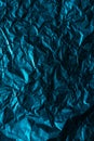 beautiful glittering abstract crumpled blue foil