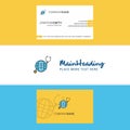 Beautiful Globe Logo and business card. vertical Design Vector