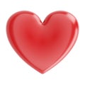 Beautiful Glossy Heart For Valentines Day Greeting Card Royalty Free Stock Photo