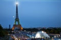 Beautiful Glow of the famous Eiffel Tower in Paris