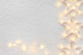 Beautiful glowing garland on white background