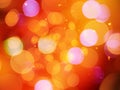 Beautiful glowing orange blurred lights glittering warm abstract with glitter effect Royalty Free Stock Photo