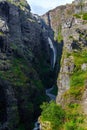 Beautiful Glymur waterfall in Iceland