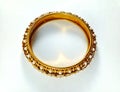 Beautiful Gold Bangle jewelry isolated on white background Royalty Free Stock Photo