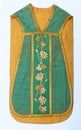 Gold embroidered church chasubles