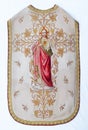 Gold embroidered church chasubles