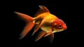 Beautiful gold fish on background. Generative Ai Royalty Free Stock Photo