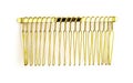 Beautiful gold hairpins, stars, various hair decorations isolated on a white background