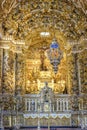 Beautiful gold-plated baroque altar in old and historic church in Pelourinho