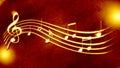 Beautiful golden background music notation