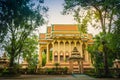 Beautiful golden Buddhist church in Wat Pa Sutdhawas, Sakon Nakhon, Thailand. Royalty Free Stock Photo