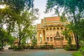 Beautiful golden Buddhist church in Wat Pa Sutdhawas, Sakon Nakhon, Thailand. Royalty Free Stock Photo