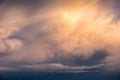 Beautiful golden cloud sky sunset Royalty Free Stock Photo