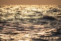 Beautiful golden colors of sunset over sea Royalty Free Stock Photo