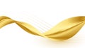 Beautiful golden 3d wave abstract premium shiny background