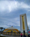 beautiful golden domed mosque