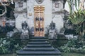 Beautiful golden door in Ubud Palace, Bali