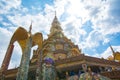 Beautiful Golden pagoda and  buddhist monastery at Wat Pha Sorn Kaew temple  public location, Petchabun, Thailand Royalty Free Stock Photo