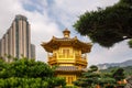 Beautiful Golden Pagoda Chinese style architecture in Nan Lian G Royalty Free Stock Photo