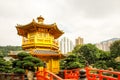 Beautiful Golden Pagoda Chinese style architecture in Nan Lian G Royalty Free Stock Photo