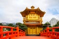 Beautiful Golden Pagoda Chinese style architecture in Nan Lian G