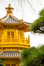 Beautiful Golden Pagoda Chinese style architecture in Nan Lian G Royalty Free Stock Photo