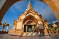 Golden pagoda,Wat Phra Thart Pha Kaew, Thailand Royalty Free Stock Photo