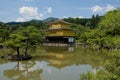 Close up of the Golden Pavillon Kinkaku-ji temple of Kyoto, Japan